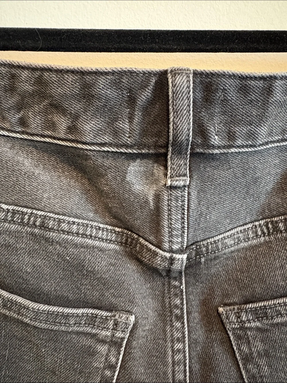 Everlane “The Long Denim Short” - Black High-Rise Frayed Hem Denim Shorts